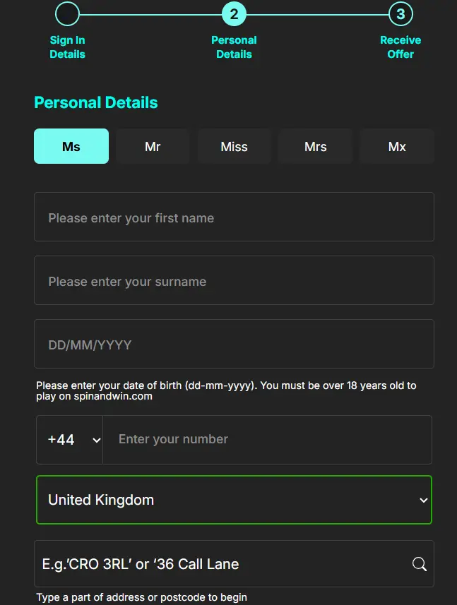 Registration Details